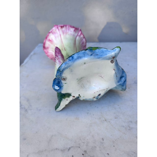 Majolica Morning Glory Vase Jerome Massier, Circa 1900 For Sale - Image 10 of 10