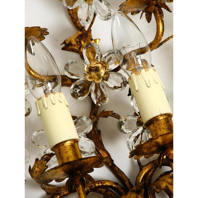 Large Italian Gold Plated Wall Lamp with Six Sockets from Banci Firenze, 1950s For Sale - Image 17 of 18