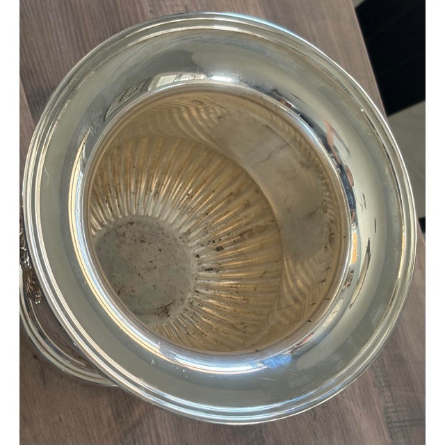 Metal Vintage French Fleuron Christofle Silver Plate Champagne Bucket Wine Cooler For Sale - Image 7 of 9