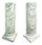 19th Century Handmade Green and White Marble Columns, Italy, Set of 2 For Sale