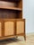 Wood Vintage Lane MCM Hutch Rhythm Cane Door Bookcase Display China Cabinet Shelving For Sale - Image 7 of 17