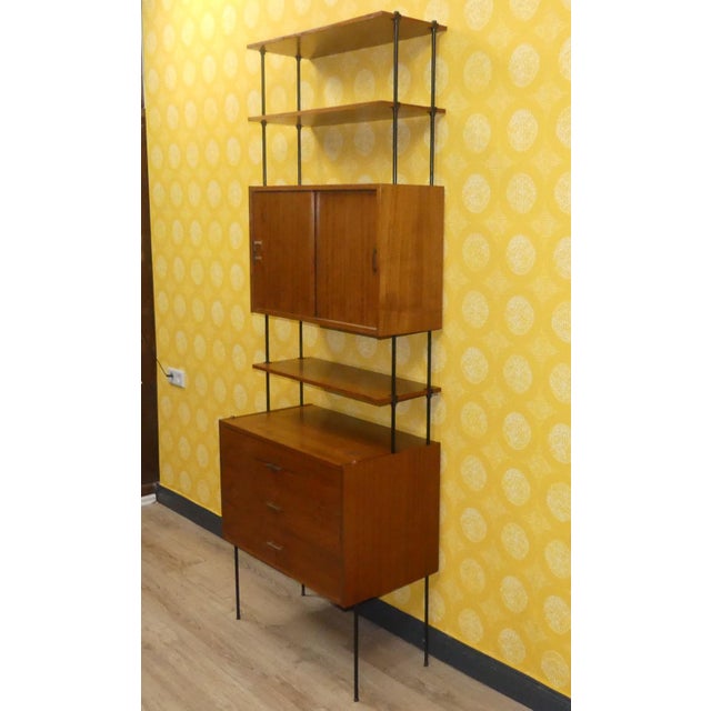 Mid-Century Freestanding Modular Filigree Shelving System in Teak, 1960s For Sale - Image 15 of 15