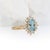 2020s 1.4cts Aquamarine Ring With Natural Diamonds Accents: Solid 14k Gold, Oval 9x7mm For Sale - Image 5 of 11