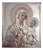 Icon Depicting the Virgin and Child, Painting on Panel with Repoussé Silver Layer, 19th Century For Sale