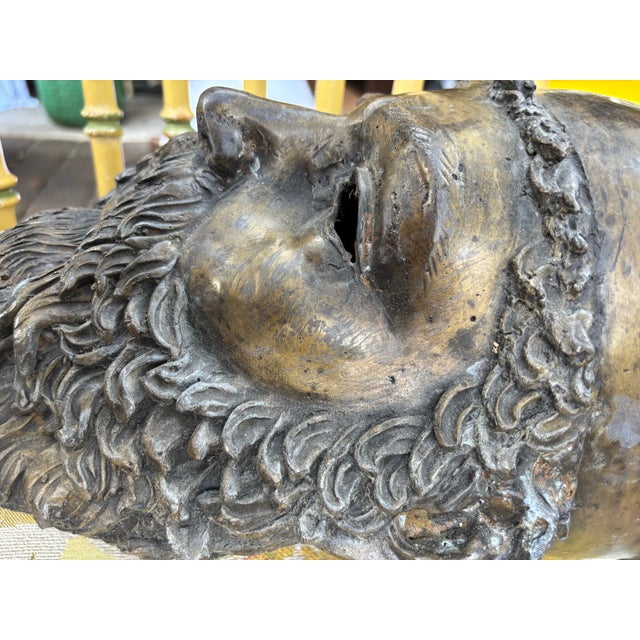 Late 20th Century Vintage Metal Bust of Greek or Roman Scholar For Sale - Image 5 of 7