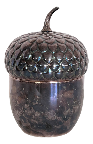 Italian Sheffield Silverplate Ice Bucket in Acorn Shape, 1970s