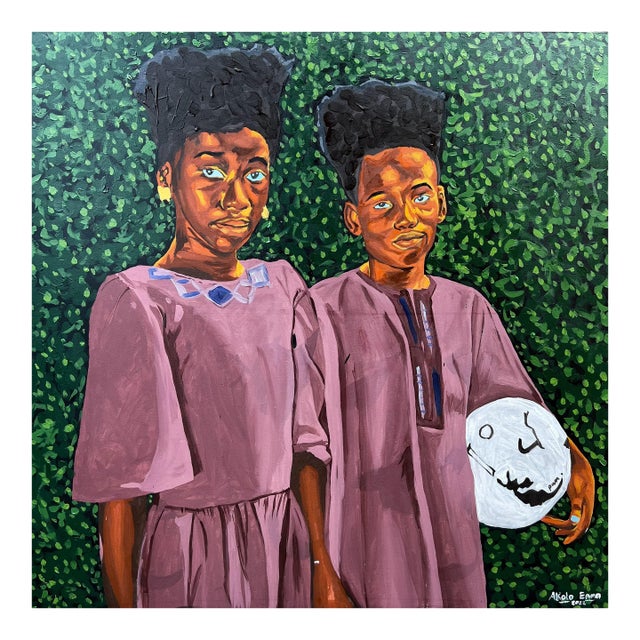 What We Owe to Each Other, 2 , Emmanuel Akolo (2023) , Acrylic on Canvas For Sale