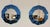 Italian Blue Mirrored Glass Decagonal Mirrors, 2000s, Set of 2 For Sale - Image 3 of 11