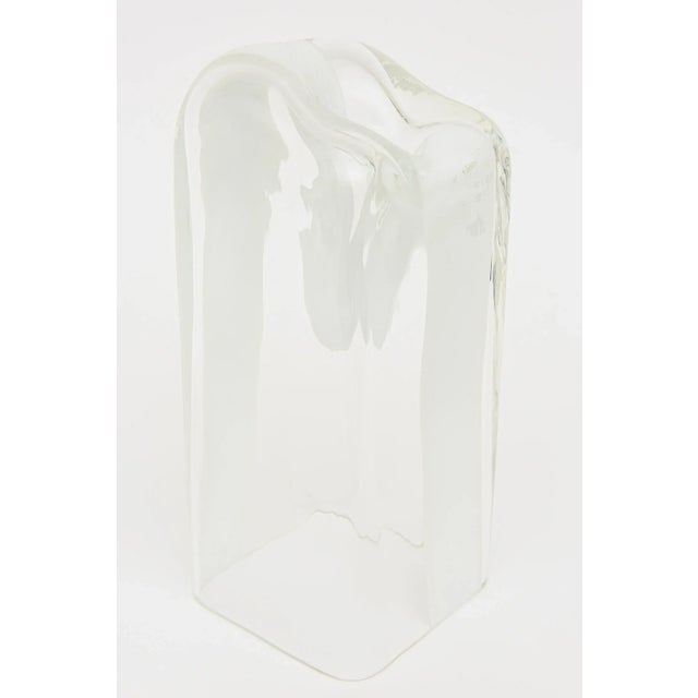 Glass Vintage Antonio Da Ros for Cenedese Murano Hand Blown Vases With White Blob Sommerso Glass For Sale - Image 7 of 10