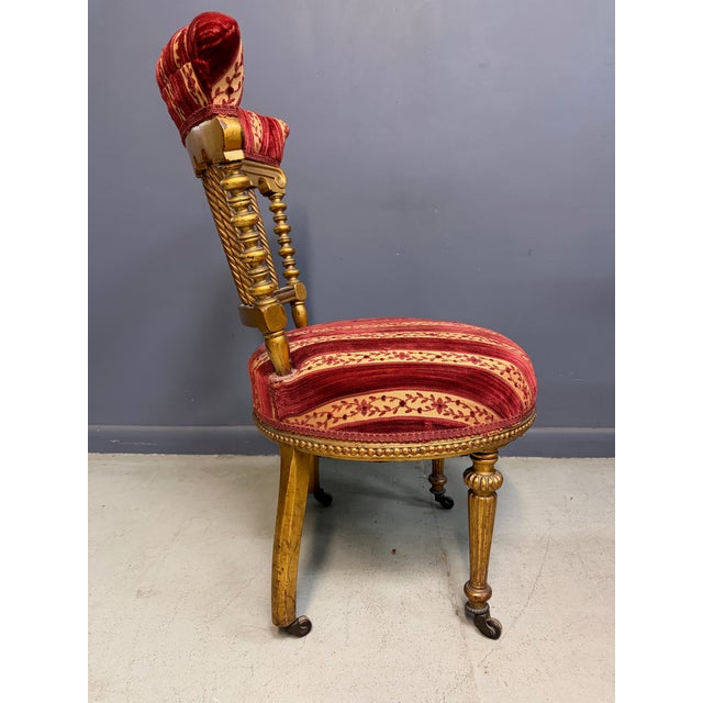 French French Napoleon III Giltwood SpindleBack Chair in the Louis XVI Taste Circa 1870 For Sale - Image 3 of 15