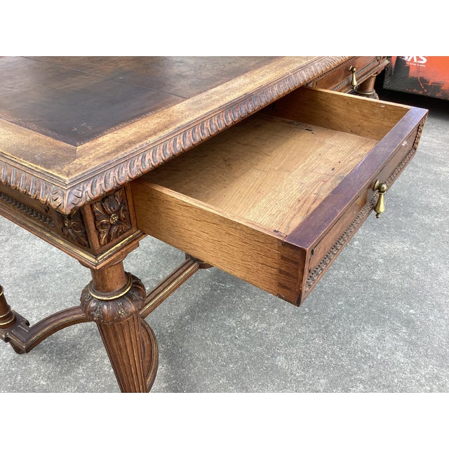 1900 - 1909 French Louis XVI-Style Bureau Plat Desk For Sale - Image 5 of 13