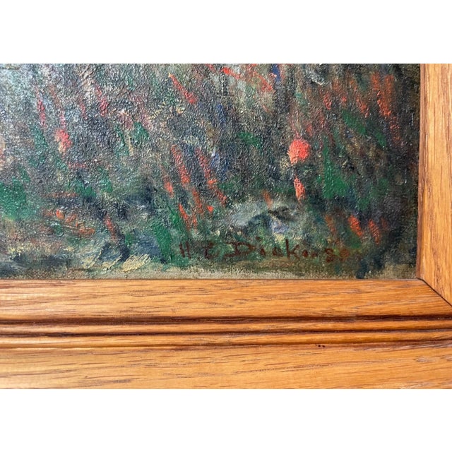 Antique Howard Clinton Dickinson Abstract Expressionism Oil Painting Landscape For Sale - Image 9 of 12