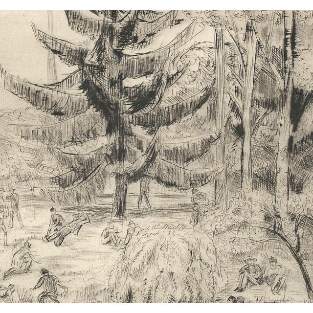 1920s Raphaël Drouart, The Bois De Boulogne, 1920s, Etching For Sale - Image 5 of 12