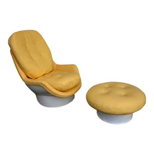 Vintage Milo Baughman Thayer Coggin Lounge Chair and Ottoman