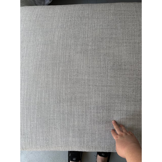 Minotti Minotti Seymor Semi Round Sofa With Matching Ottoman (Labeled) For Sale - Image 4 of 4