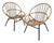 Rattan, Bamboo Childrens Chairs from Rohe Noordwold,e 1950s, Set of 2 For Sale
