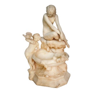 19th Century Italian Marble Sculptural Lamp For Sale