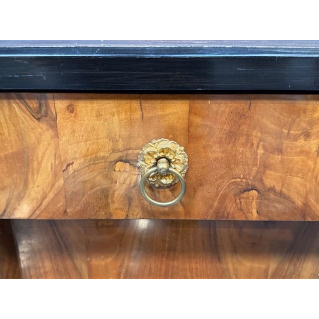 19th Century 19th Century German Walnut Commode With Ebonized Details With Gilt Bronze Mounts For Sale - Image 5 of 6