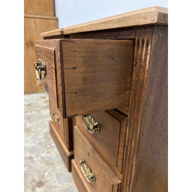 Antique English Oak Nightstands - A Pair For Sale In Naples, FL - Image 6 of 10
