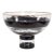 The Vector glass pedestal bowl features a hand painted black swirl pattern and a simple gold touch on the rim to complete...