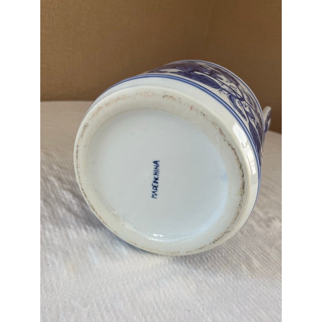 Chinoiserie Chinoiserie Porcelain Waterpail Cachepot For Sale - Image 3 of 7