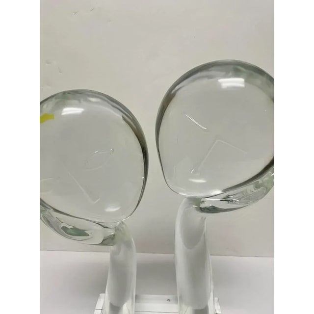 Loredano Rosin Glass Sculpture 2 Faces Signed For Sale In New York - Image 6 of 10
