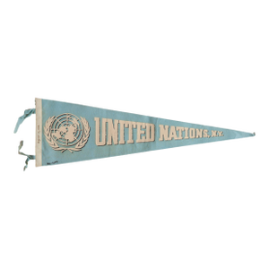 Vintage United Nations New York Felt Flag Pennant