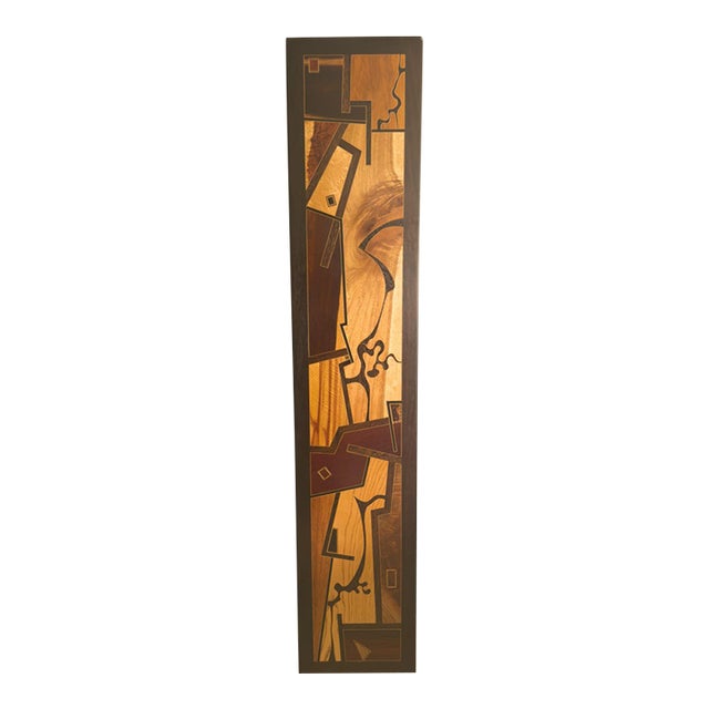 1997 Christopher Cantwell Studio Craft Modernist Marquetry Wall Panel For Sale