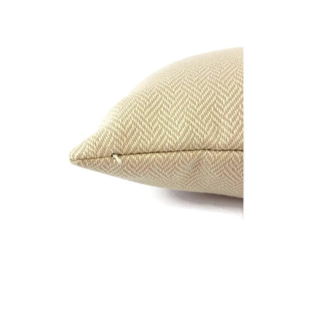 Pindler Euclid in the Color Sandstone Mini Woven Chevron Pillow Cover For Sale - Image 4 of 5