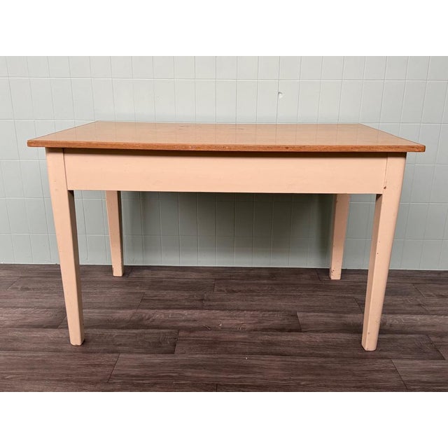 Vintage Italian Enamelled Fir Dining Table, 1950s For Sale - Image 9 of 17