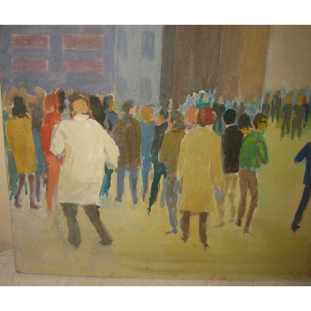 Labor Strike Painting by Volney Crosswell For Sale - Image 4 of 11