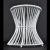 Wicker Salterini Radar Style Chairs With Pedestal Side Tables Seating Set For Sale - Image 9 of 14
