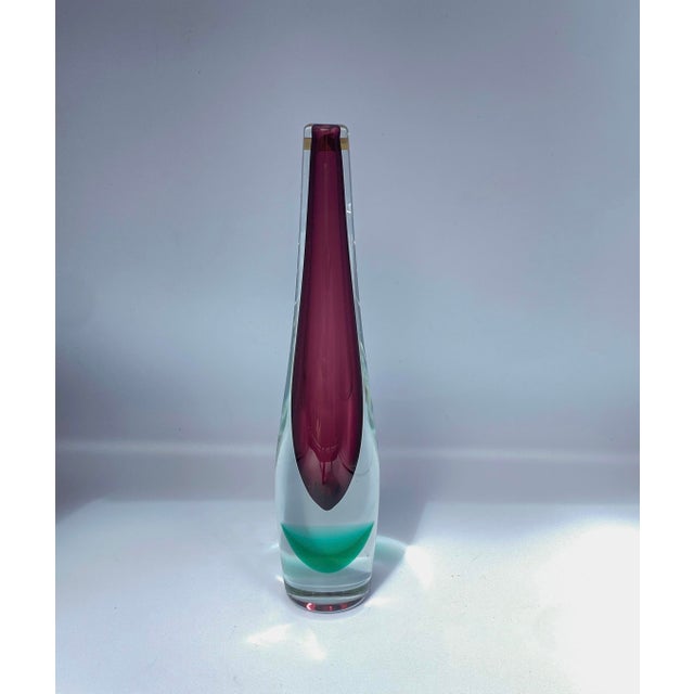 1950s Signed Willy Johansson Art Glass Bud Vase for Haveland Glassverk For Sale In Portland, OR - Image 6 of 8