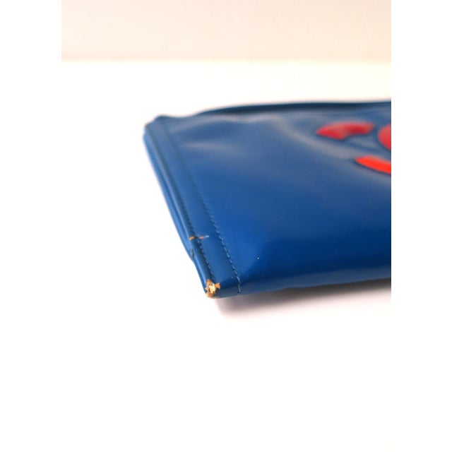 Chanel Handbag Clutch Leather With Wrist Strap, Cobalt Blue, Circa 2010s For Sale - Image 15 of 15