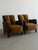 1940s Art Deco Twin Channel Club Chairs in Rust Velvet For Sale - Image 9 of 12