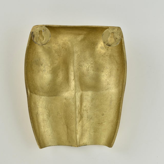 Late 20th Century Mid Century Modern Brass Wall Nude Sculpture For Sale - Image 4 of 9