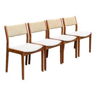 Set of Four (4) Danish Mid-Century Modern Dining Chairs in Solid Teak by D-Scan, C. 1980's For Sale