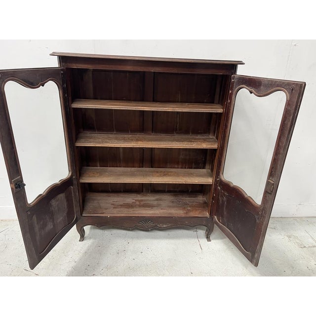 Regency Style Display Cabinet in Oak, 1900s For Sale - Image 10 of 13