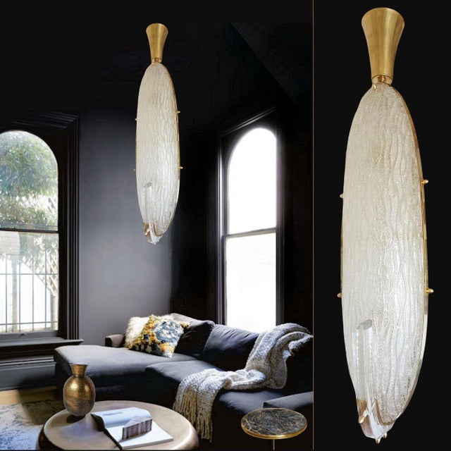 Mid-Century Modern 1970s Mid Century Modern Murano Glass Pendant Chandelier For Sale - Image 3 of 12