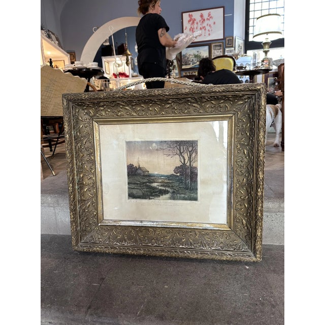 Pericle Menin, Sad Evening, 1920s, Etching For Sale - Image 10 of 10