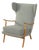 Wing-Chair in Beech and Fabric, 1950s For Sale