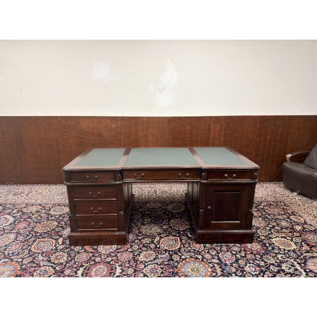 Chesterfield English Desk in Teak For Sale - Image 4 of 18