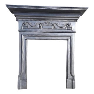 Victorian Cast Iron Fireplace Surround, 1896 For Sale