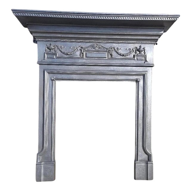Victorian Cast Iron Fireplace Surround, 1896 For Sale