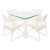 Postmodern Lucite and Chrome Table With Set of 4 Chairs by Vivid of Los Angeles For Sale