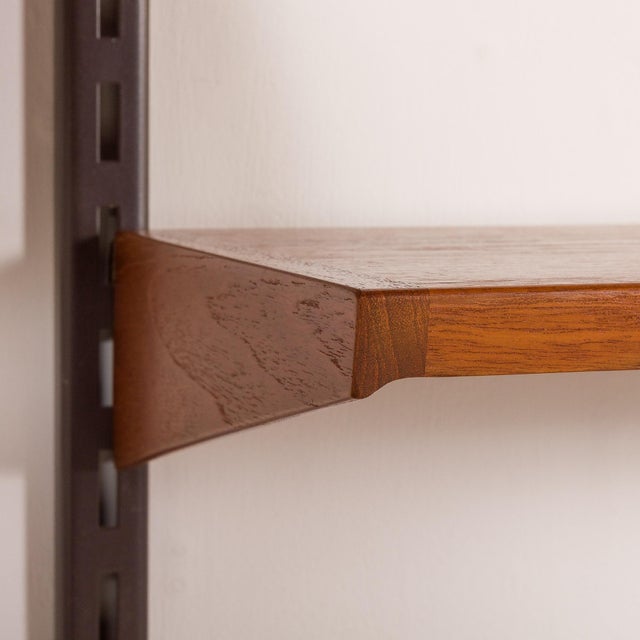 Teak 3-Bay Wall Unit with Desk by Kai Kristiansen for FM Møbler, Denmark, 1960s For Sale - Image 18 of 18