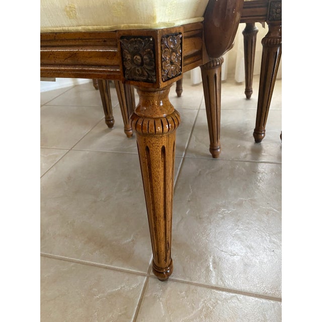 Louis XVI Style Solid Walnut Dining Room Set For Sale - Image 9 of 12