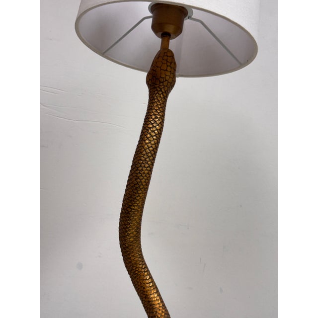 2020s Brett Beldock for Cb2 Snake Bronze Table Lamp For Sale - Image 5 of 12