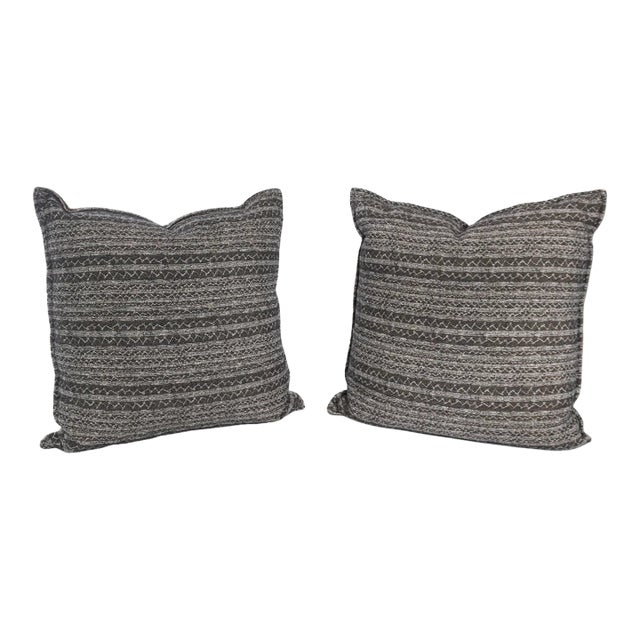 Bohemian Style Hand Woven Decorative Pillows, Pair of For Sale