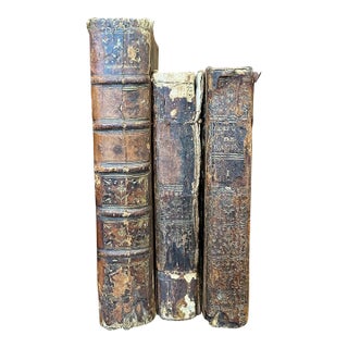 1779 Jean Racine (2 Vols) & 1782 Epitaphs - 18th C. French Leather Books For Sale